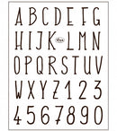 stempels alfabet siliconen 14 x 18 cm