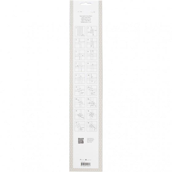 2-D sterstroken papier 44/78 cm wit/goud 48 stuks