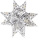 2-D sterstroken papier 44/78 cm wit/goud 48 stuks