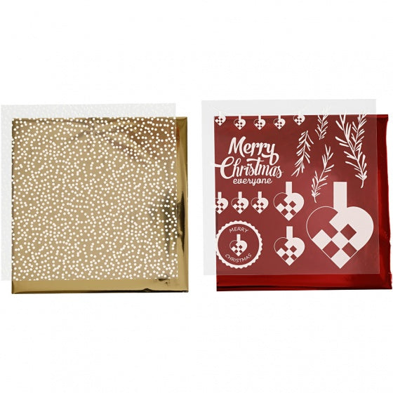 decoratieset folie en transfervellen kerst 4 vellen