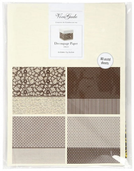 decoupagepapier bruin 25 x 35 cm 80 vellen