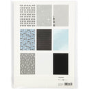 designpapier blok blauw 21 x 30 cm 24 vellen