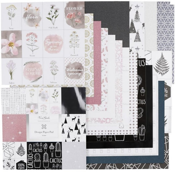 designpapier blok lente 30,5 x 30,5 cm 36 stuks