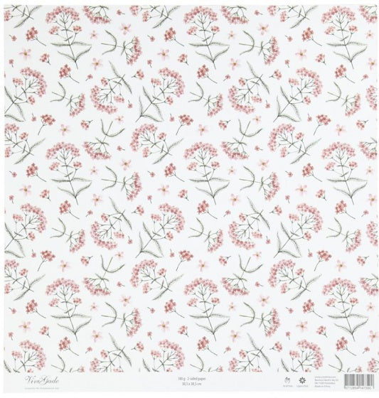 dubbelzijdig designpapier bloemen 30,5 cm 3 stuks