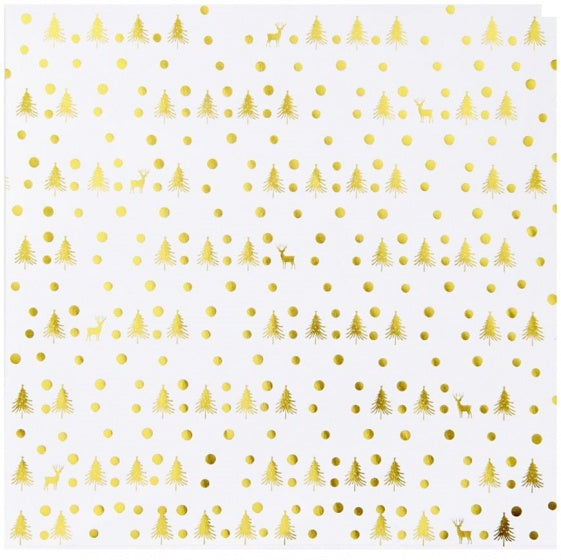 dubbelzijdig designpapier bomen 30,5 cm 3 stuks