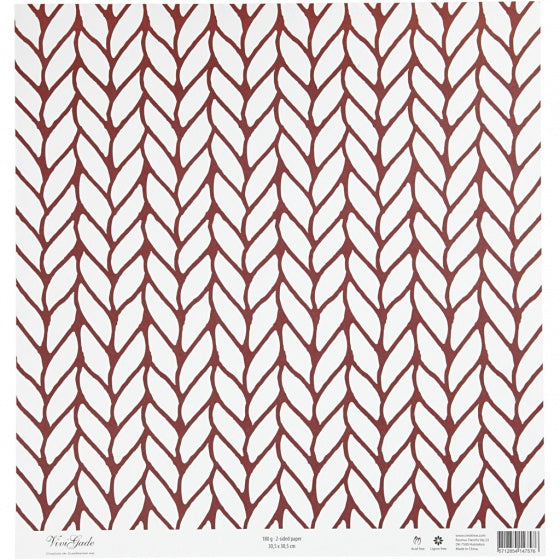 dubbelzijdig designpapier breiwerk 30,5 cm 3 stuks