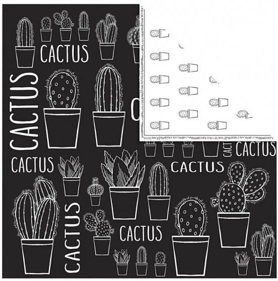 dubbelzijdig designpapier cactus 30,5 cm 3 stuks