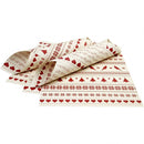 dubbelzijdig designpapier rood/crème 30,5 cm 5 vellen