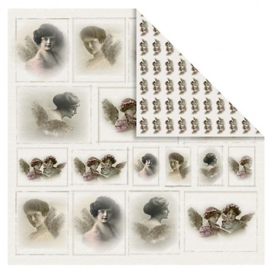 dubbelzijdig designpapier engelen 30,5 cm 5 vellen