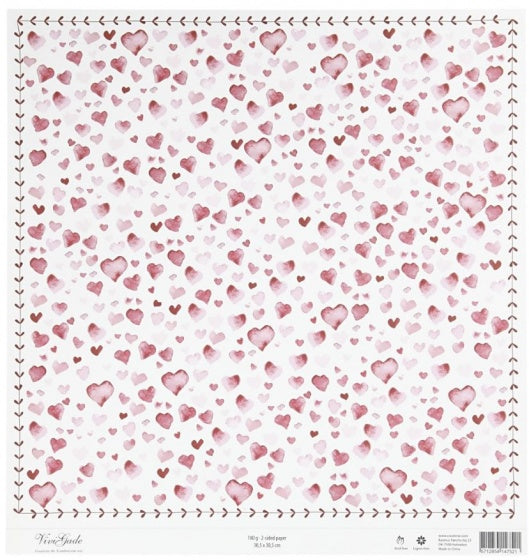 dubbelzijdig designpapier liefde 30,5 cm 3 stuks