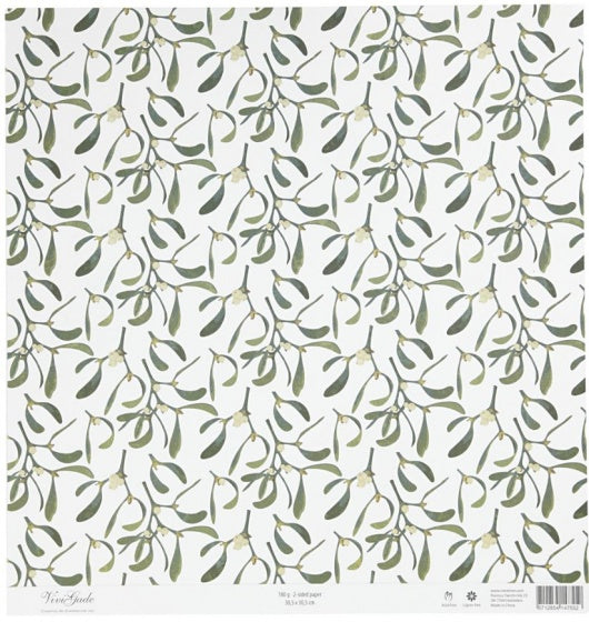 dubbelzijdig designpapier maretak 30,5 cm 3 stuks