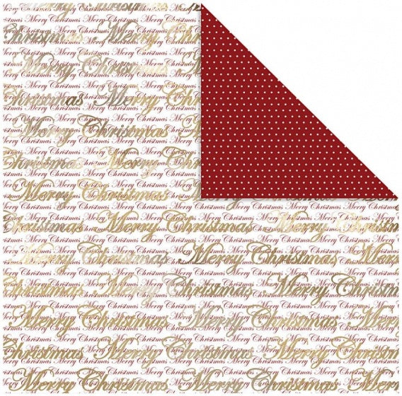 dubbelzijdig designpapier Merry Christmas 30,5 cm 3 stuks