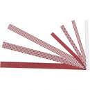papieren vlechtstroken 44/78 cm rood/wit 60 stuks