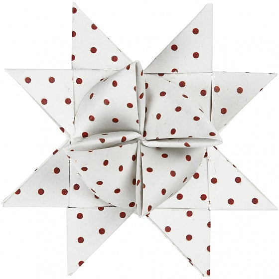 papieren vlechtstroken 44/78 cm rood/wit 60 stuks