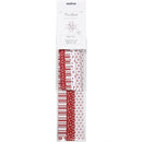 papieren vlechtstroken 44/78 cm wit/rood 60 stuks