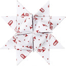 papieren vlechtstroken 44/78 cm wit/rood 60 stuks