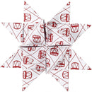 papieren vlechtstroken 44/78 cm wit/rood 60 stuks
