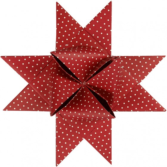 papieren XL vlechtstroken 100 cm rood/wit 40 stuks