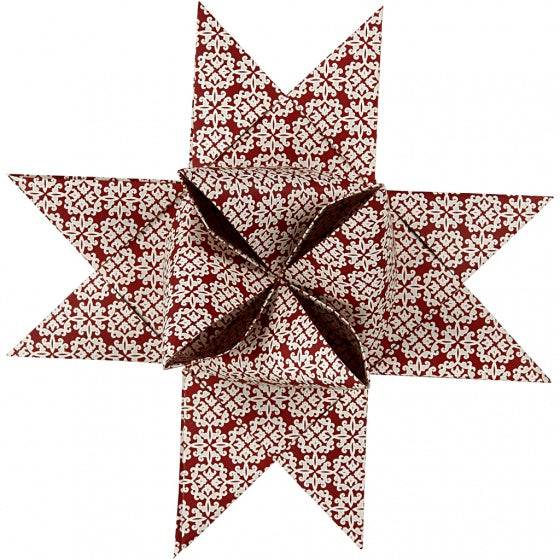 papieren XL vlechtstroken 100 cm rood/wit 40 stuks