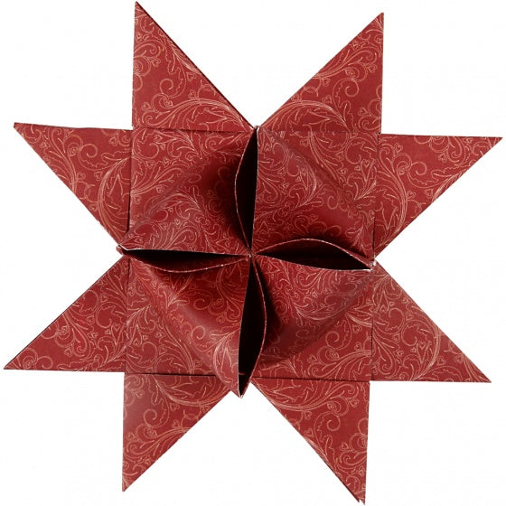 papieren XL vlechtstroken 100 cm rood/wit 40 stuks