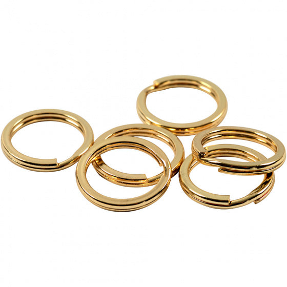 splitringen 15 mm 15 stuks goud