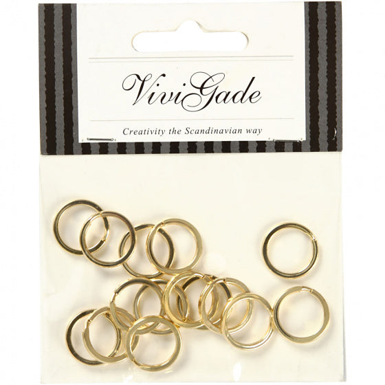 splitringen 15 mm 15 stuks goud