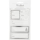 stickervel 42x39+84x29 mm wit/zilver 4 stuks