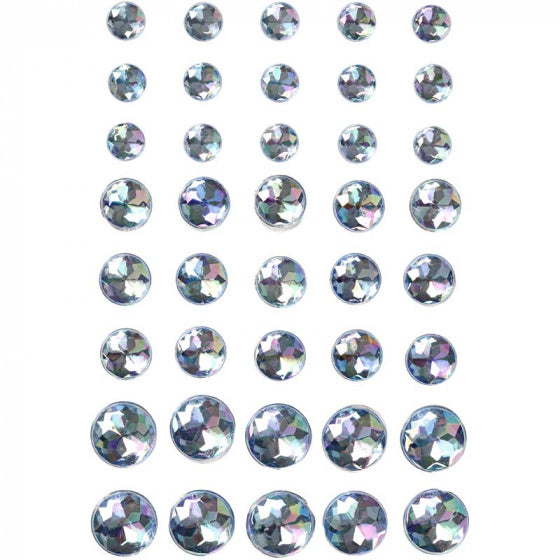 strasstenen blauw 6 + 8 + 10 mm 40 stuks