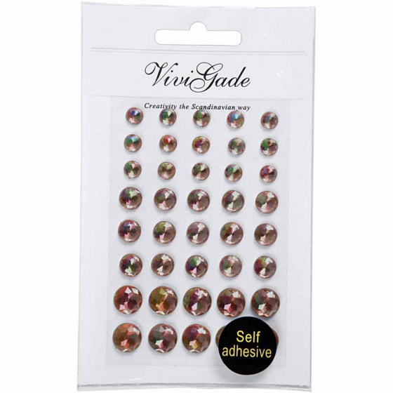 strasstenen bruin 6 + 8 + 10 mm 40 stuks