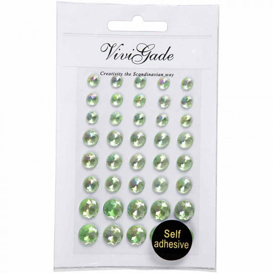 strasstenen groen 6 + 8 + 10 mm 40 stuks