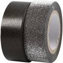 tape zwart/glitter 2 stuks