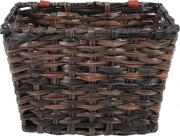 Gevlochten rieten fietsmand Volare S 30 x 25 x 20.5cm  - zwart