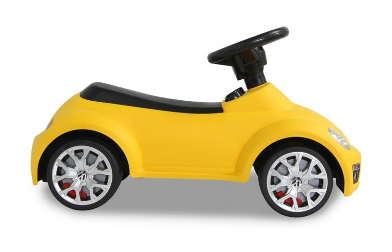 loopauto Beetle 70 x 30 x 38 cm geel