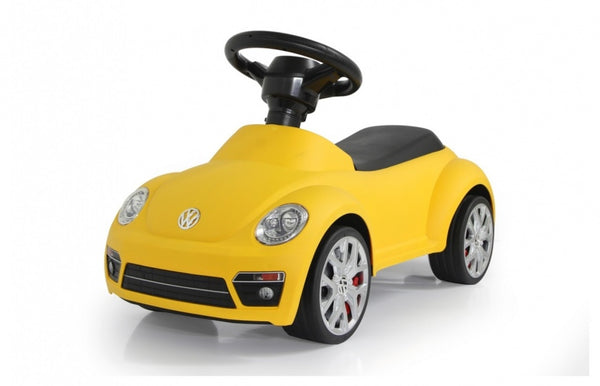 loopauto Beetle 70 x 30 x 38 cm geel