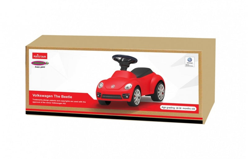 loopauto Beetle 70 x 30 x 38 cm geel