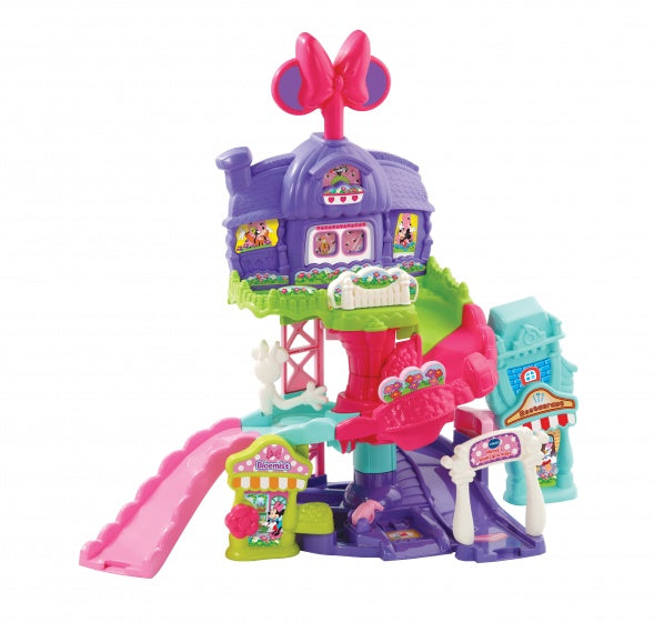 VTech Toet Toet Minnie's Winkelparadijs + Minnie Mouse Cabrio + Licht en Geluid