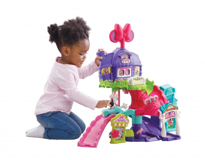 VTech Toet Toet Minnie's Winkelparadijs + Minnie Mouse Cabrio + Licht en Geluid
