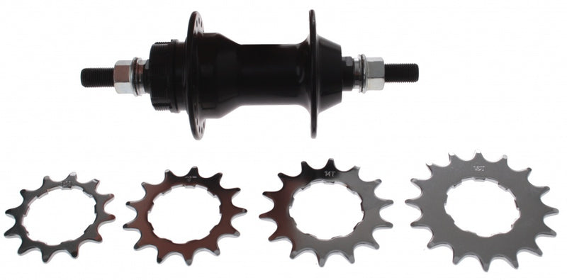 achternaaf 36G BMX aluminium zwart