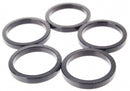 Balhoofdring Spacer 1,1/8 Inch X 5 mm Alum. Zwart 5 Stuks
