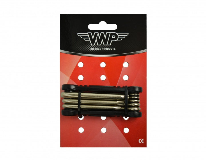 multitool Torx 8,5 cm zwart/zilver 8 functies