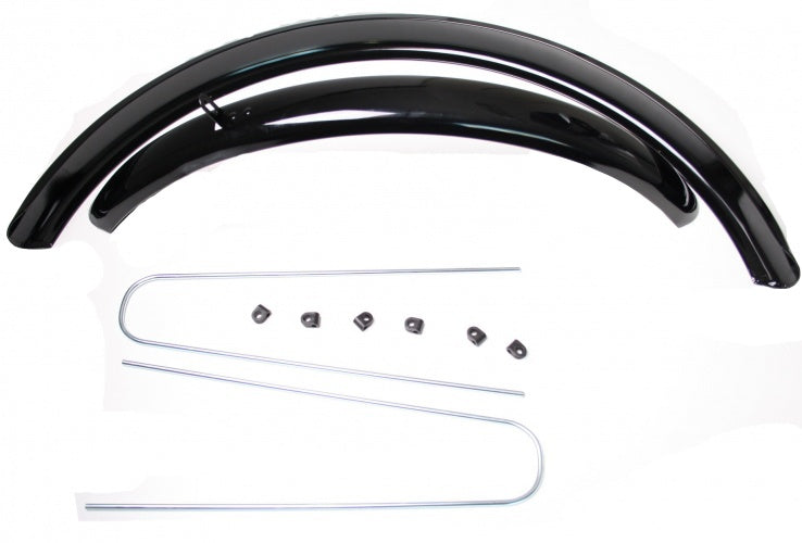Spatbordset 24" ATB gemaakt van staal 60mm - zwart