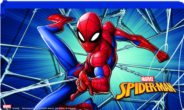 etui Spiderman junior 24 x 15 cm blauw/rood