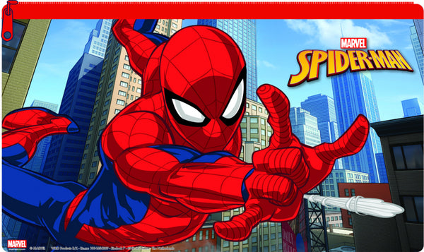 etui Spiderman junior 24 x 15 cm rood/blauw