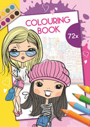 kleurboek A4 meisjes 29,7 x 21 cm papier geel/roze