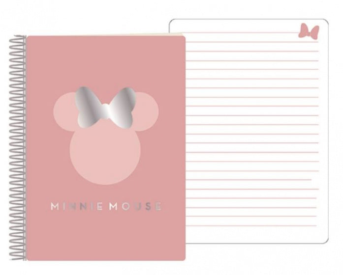 notitieboek A5 Minnie Mouse 14,5 x 21 cm papier roze/zilver