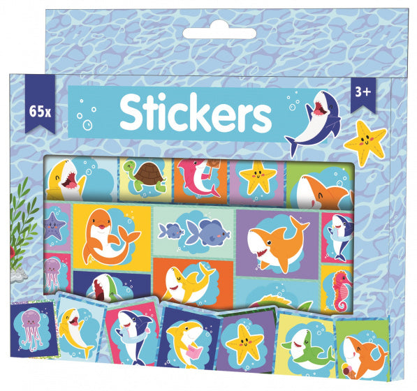 stickerdoos junior 16 x 11,5 cm papier lichtblauw 65 stuks