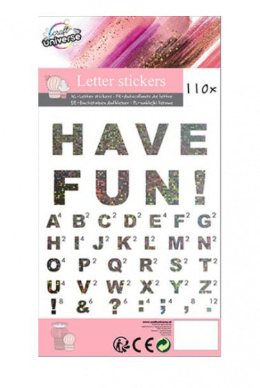 stickers letters junior 22,8 cm papier blauw 110 stuks