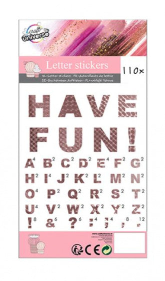 stickers letters junior 22,8 cm papier paars 110 stuks