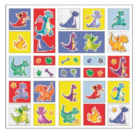 stickervel 3D Dinosaurus 20 x 19,5 cm papier 25 stuks