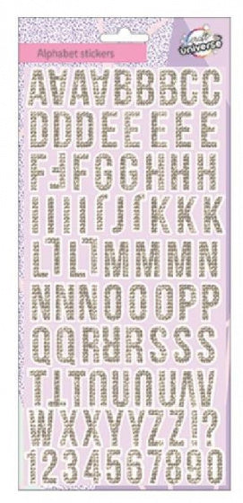 stickervel alfabet 31 x 14 cm papier zilver